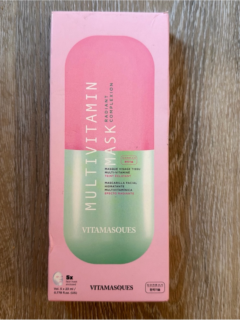 Vitamsque Multivitamin Mask - Pink/Green Hydrating Radiance Treatment
